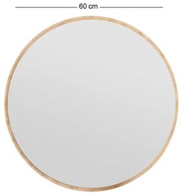 Fali tükör OZZE átm. 60 cm barna