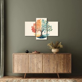 Kép – Duális fa pillangóval (90x60 cm)