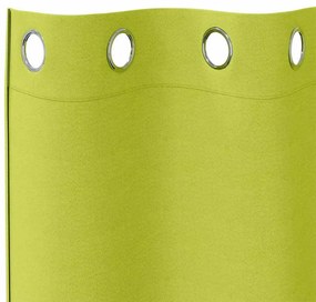 Függönyök függönyökkel 2 pcs Alma zöld 225x140cm Poliészter