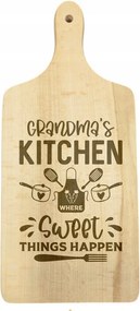 Fa vágódeszka dekoratív gravírozással Nagymama konyhája wz.2