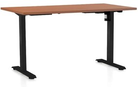 OfficeTech A állítható magasságú asztal, 120 x 80 cm, fekete alap, cseresznye