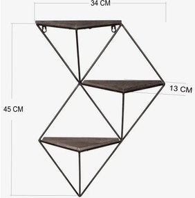 Fali polc 34x45 cm fenyő