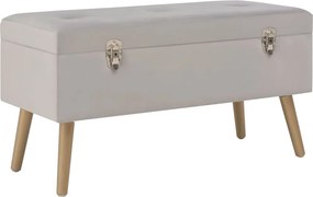 vidaXL szürke bársonypad tárolórekesszel 80 cm