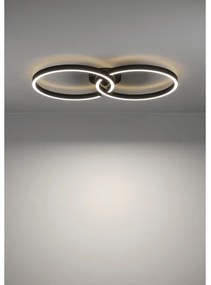 Eglo 900955-LED RGBW Dimmelhető mennyezeti lámpa AMANDOLO 19,5W/230V fekete + távirányító