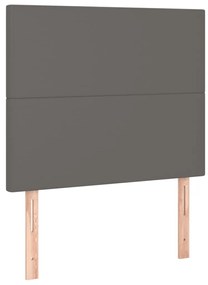 szürke műbőr LED-es fejtámla 100x5x118/128 cm