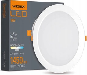 Led panel Süllyesztett lámpatest 18W 2100lm 4000K Semleges Fehér