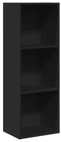 fekete szerelt fa könyvespolc 40 x 30 x 114 cm