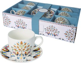 Livello Kávéscsésze 6 x 250 ml csészealjjal 14 cm népi vadász