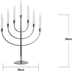 Ezüstszínű konnektorhoz csatlakoztatható karácsonyi fénydekoráció Titus – Star Trading