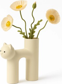 Macska vĂĄza krĂ©mszĂnƱ ajĂĄndĂ©k macska mama macska design 21cm AjĂĄndĂ©k