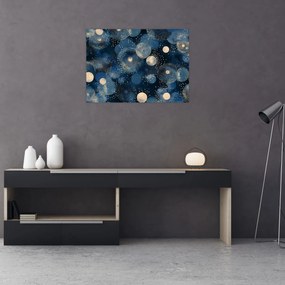 Kép - Kék-arany gyűrűk (70x50 cm)
