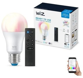 WiZ LED RGBW Dimmelhető izzó A60 E27/8,5W/230V 2200-6500K CRI 90 Wi-Fi + távirányító - WiZ WI0151