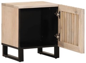 2 db fehérített tömör mangófa éjjeliszekrény 40 x 34 x 46 cm