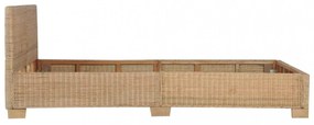 kézzel font valódi rattan ágykeret 140 x 200 cm