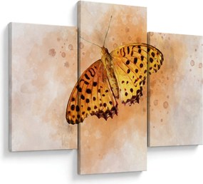 Kép - narancssárga pillangó, akvarell (90x60 cm)