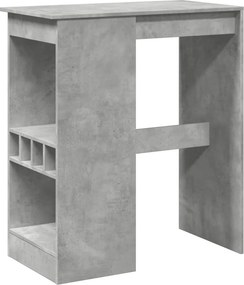 vidaXL betonszürke szerelt fa bárasztal tárolókkal 90x47,5x103,5 cm