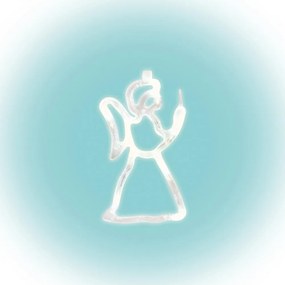 LED-es ablakdísz, angyal, 19cm, 4,5V