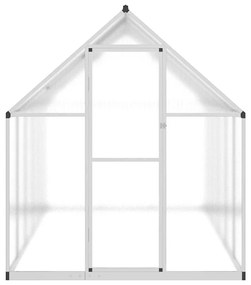 ezüstszínű alumínium melegház alapvázzal 334x169x195 cm