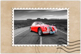Poszterek 60x40 Piros autó autópálya