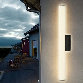 3000-3300K Hosszú Fali Lámpa Villa Wall Light IP65 22W 50cm Meleg fény