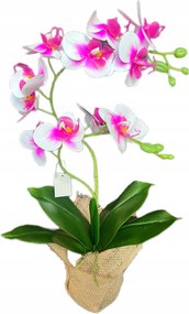 Orchidea cserépben művirág gumi Ajándék Nőnapra 45 cm