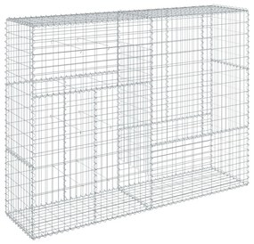 horganyzott vas gabion kosár fedéllel 200 x 50 x 150 cm
