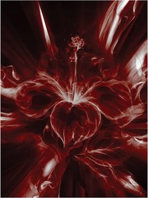 Fotótapéta Absztrakt piros-fehér vinil 184x254 +ragasztó