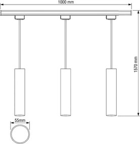 Philips-LED dimmelhető kábeles csillár EASYLINK sínes rendszerhez 3xGU10/6,2W/230V 1 m fekete