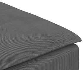 sötétszürke moduláris kanapé lábzsámoly modul 100x100x48 cm