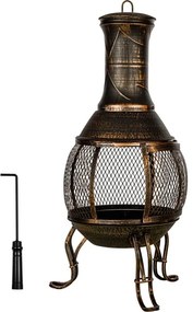 STILISTA Terasz kandalló 89 cm bronz