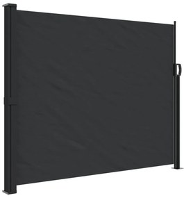 fekete behúzható oldalsó napellenző 160 x 300 cm