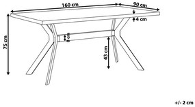 Étkezőasztal Benos (6 személy számára) (világosszürke). 1010226