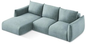 Kék kinyitható sarokkanapé (bal oldali-heverő résszel) Leila – Makamii