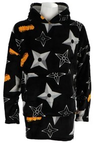 Naruto Shuriken Dark felnőtt belebújós plüss polár takaró, poncsó