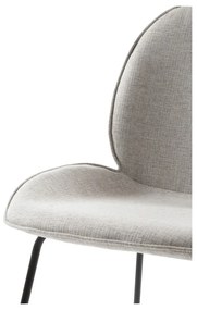 Hella szürke étkezőszék bársony kárpitozással és fém szerkezettel - Canett