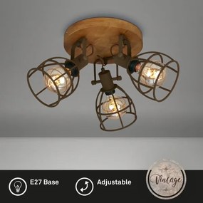 Brilo - Spotlámpa VINTAGE 3xE27/25W/230V