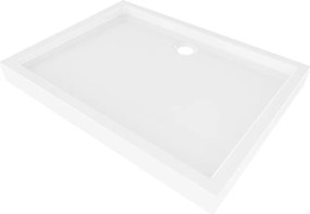 Mexen Flow+ téglalap alakú zuhanytálca 80 x 70 cm, fényes fehér - 46R107080H