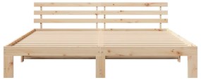 Fenyőfa ágykeret Természetes Tömör fenyőfa 200 x 200 cm Tartós
