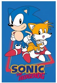 Sonic a sündisznó Tails kéztörlő arctörlő, törölköző 30x50cm