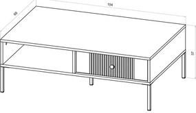Dohányzóasztal LUE fekete