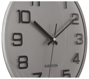 Karlsson 6022SI design falióra, ezüst, átmérő 30 cm