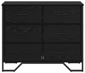 vidaXL Éjjeliszekrény Fekete Tölgy 91x35.5x74.5 cm Szerelt Fa