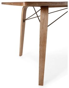 Étkezőasztal tölgyfa dekoros asztallappal 90x180 cm Lujan – MOME