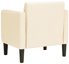 krém kordbársony szövet kanapészék karfás szék 54 cm