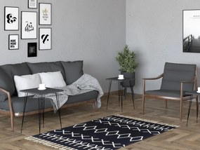 Dohányzóasztal szett (3 db.) Pakamo (fekete + antracit). Akció -15%. 1094318