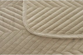 Bézs bársony ágytakaró ARROW VELVET Méret: 200 x 220 cm