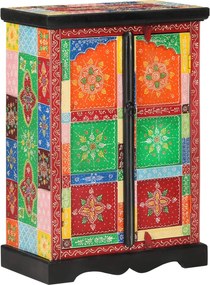 vidaXL tömör mangófa kézzel festett kisszekrény ajtókkal 53x30x75 cm