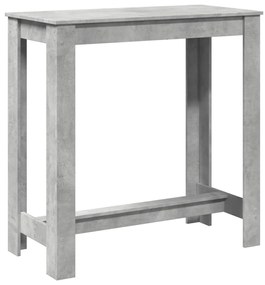 betonszürke szerelt fa bárasztal 102 x 50 x 103,5 cm