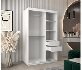 Ruhásszekrény 120 cm Toki (matt fekete + matt fehér). 1064803