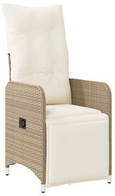 9 részes bézs polyrattan kerti bisztrógarnitúra párnákkal